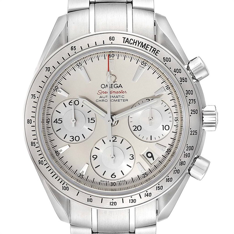 Omega Speedmaster Date Silver Dial Mens Watch 323.10.40.40.02.001 SwissWatchExpo