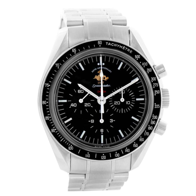 Omega 50th anniversary speedmaster moon clearance watch