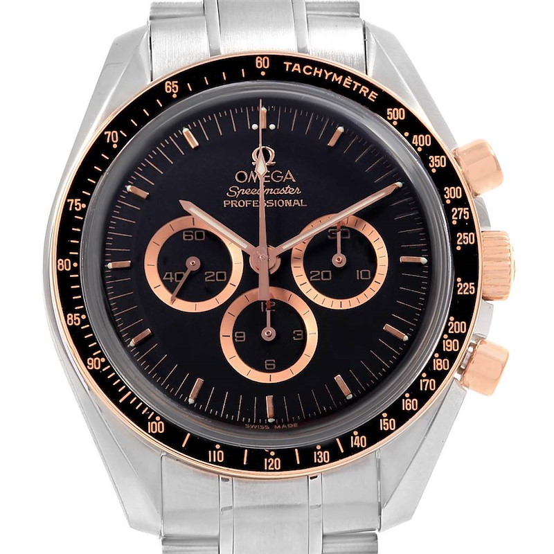 Omega Speedmaster Apollo15 Steel Rose Gold Limited Watch 3566.51.00 SwissWatchExpo