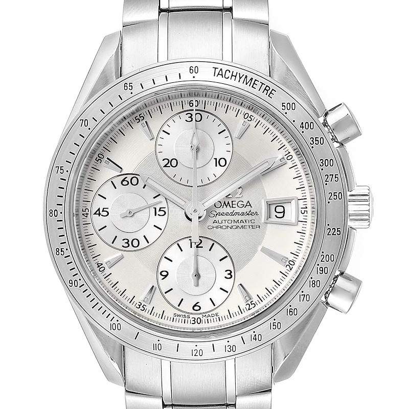 Omega Speedmaster Silver Dial Chronograph Mens Watch 3211.30.00 Card SwissWatchExpo