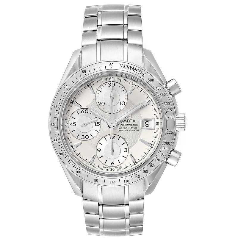 Omega Speedmaster Silver Dial Chronograph Mens Watch 3211.30.00 Card SwissWatchExpo