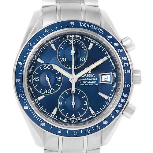 Photo of Omega Speedmaster Date Blue Dial Chrono Watch 3212.80.00