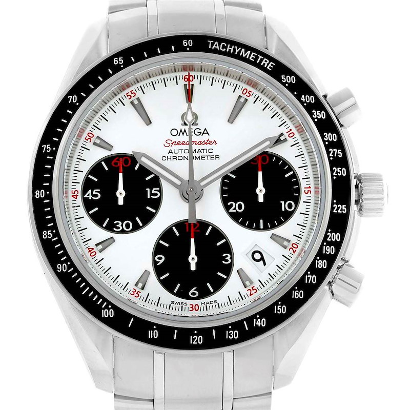 Omega Speedmaster Day Date White Dial Watch 323.30.40.40.04.001 SwissWatchExpo