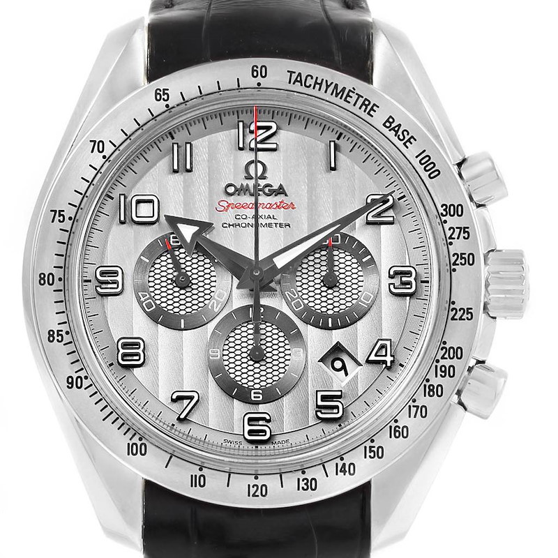 Omega Speedmaster Broad Arrow Silver Dial Watch 321.13.44.50.02.001 Cards SwissWatchExpo