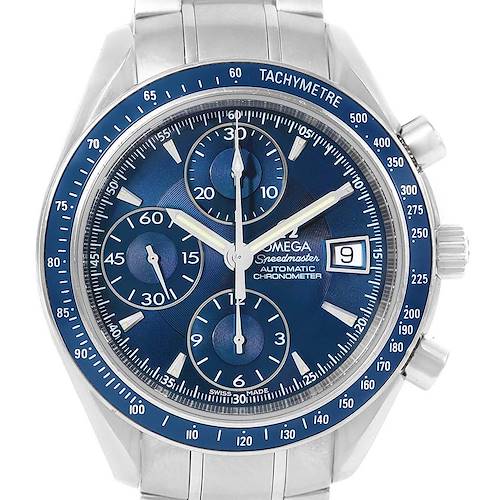 Photo of Omega Speedmaster Date Blue Dial Chrono Watch 3212.80.00