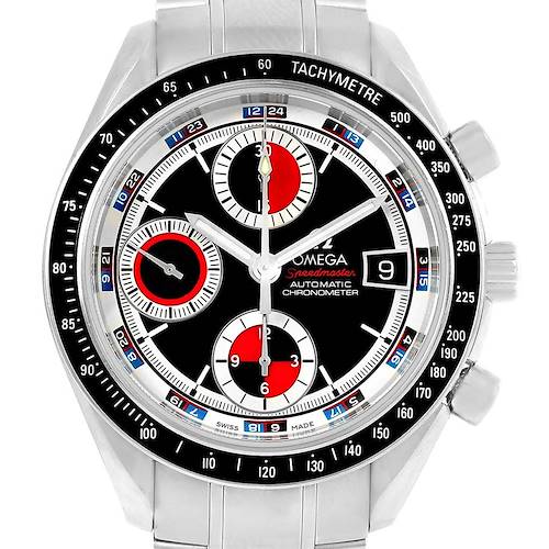 Photo of Omega Speedmaster Black White Red Casino Dial Mens Watch 3210.52.00