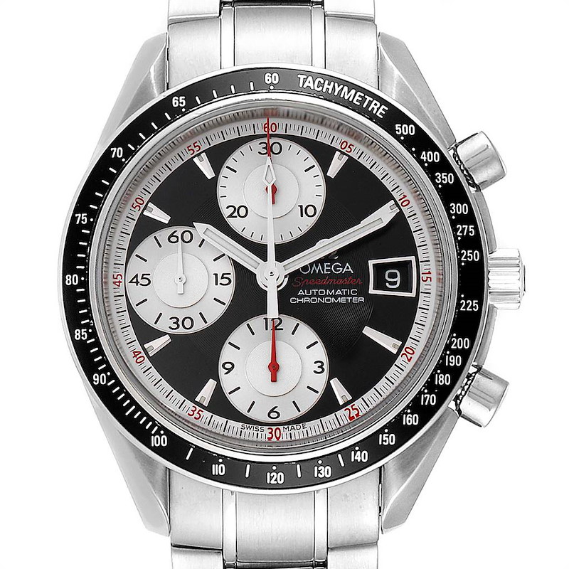 Omega Speedmaster Date 40mm Black Dial Mens Watch 3210.51.00 SwissWatchExpo