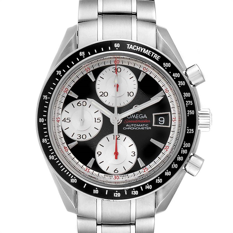 Omega Speedmaster Date 40 Black Dial Mens Watch 3210.51.00 SwissWatchExpo