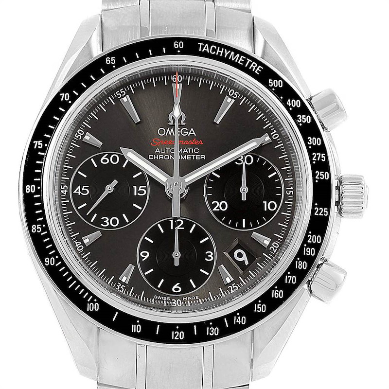 Omega Speedmaster Gray Dial Watch 323.30.40.40.06.001 Box Card SwissWatchExpo