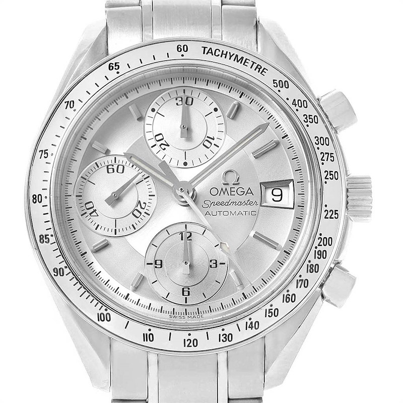 Omega Speedmaster Date Silver Dial Automatic Watch 3513.30.00 SwissWatchExpo
