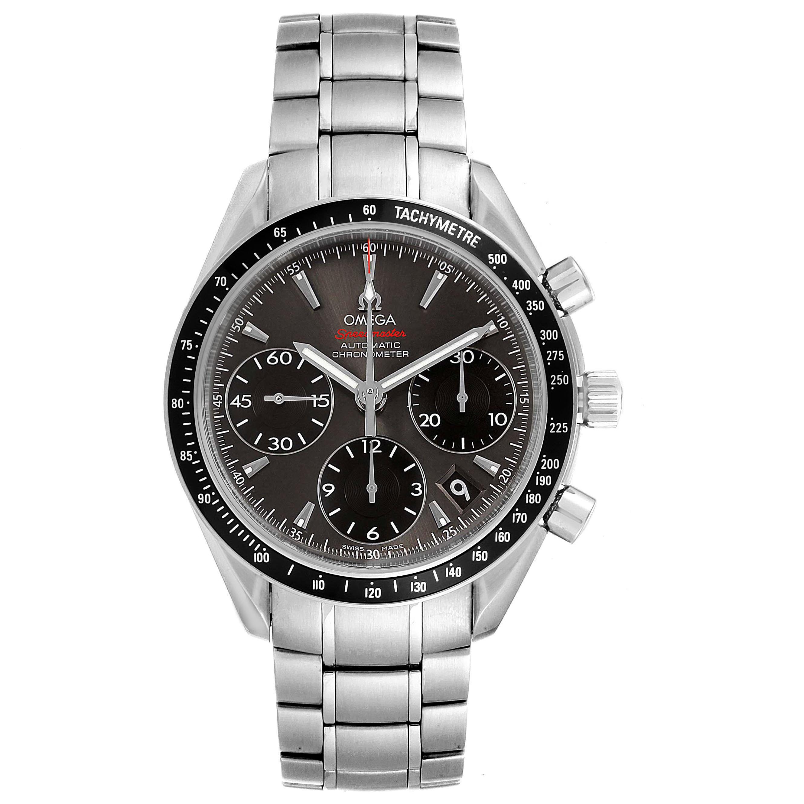 Omega Speedmaster Day Date Grey Dial Watch 323.30.40.40.06.001 SwissWatchExpo