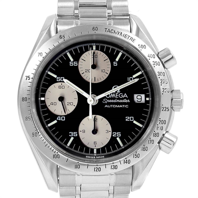 Omega Speedmaster Date Chronograph Steel Mens Watch 3511.50.00 Card SwissWatchExpo