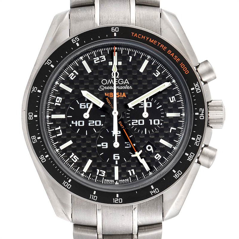 Omega Speedmaster HB-SIA GMT Titanium Watch 321.90.44.52.01.001 Unworn SwissWatchExpo
