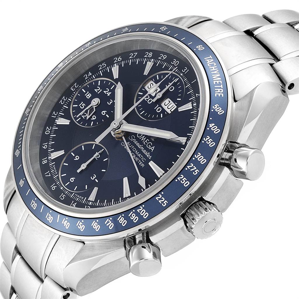 Omega Speedmaster Day Date Blue Dial Chronograph Watch ...