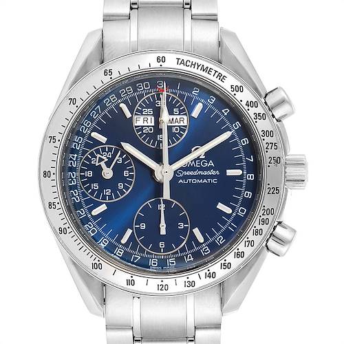 Photo of Omega Speedmaster 39mm Day-Date Blue Dial Mens Watch 3523.80.00