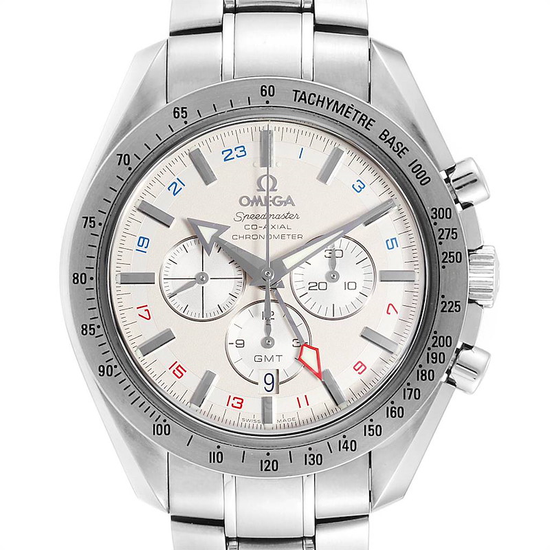 Omega Speedmaster Broad Arrow Co-Axial GMT Steel Mens Watch 3581.30.00 SwissWatchExpo