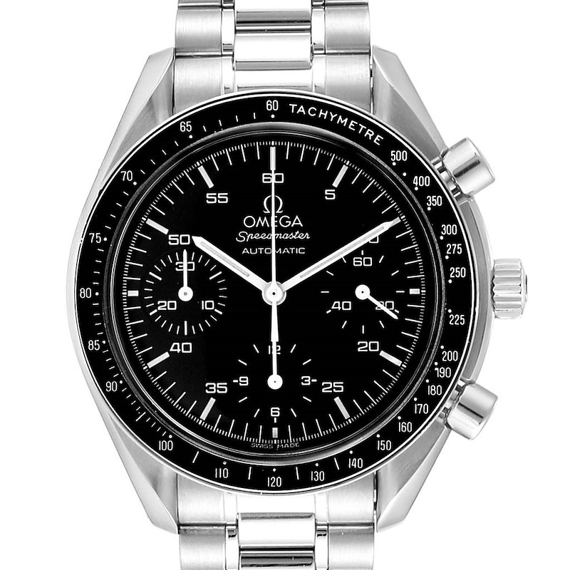 Omega Speedmaster Reduced Black Dial Automatic Mens Watch 3510.50.00 SwissWatchExpo