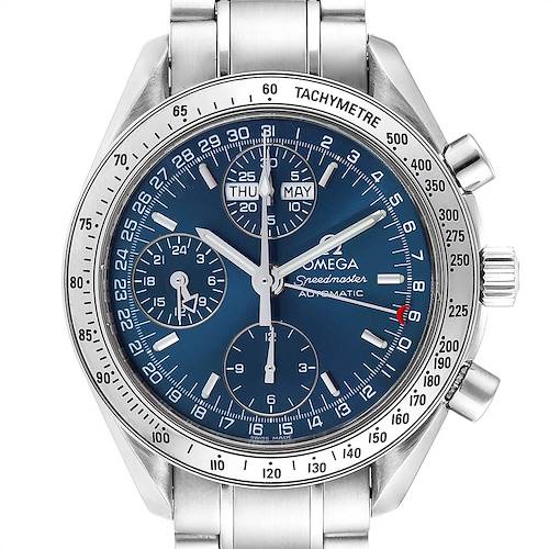 Photo of Omega Speedmaster 39mm Day-Date Blue Dial Mens Watch 3523.80.00