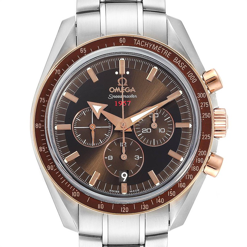 Omega Speedmaster Broad Arrow 1957 Steel Rose Gold Watch 321.90.42.50.13.002 SwissWatchExpo