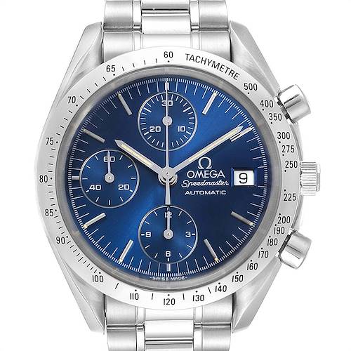 Photo of Omega Speedmaster Date Blue Dial Chronograph Mens Watch 3511.80.00 Card