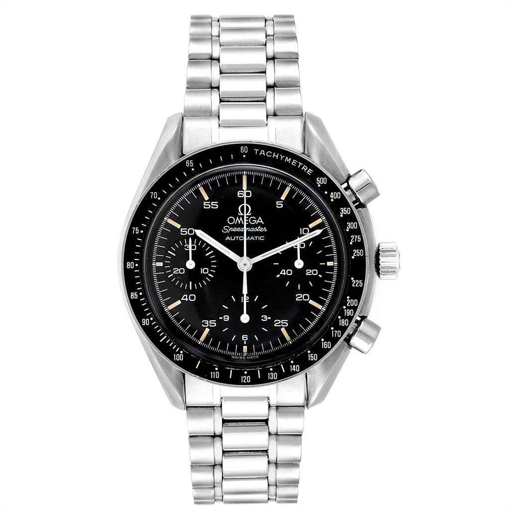 Omega Speedmaster Reduced Hesalite Crystal Automatic Mens Watch 3510.50 ...