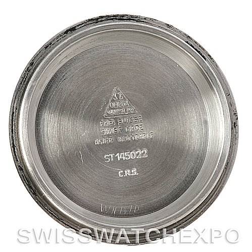 This is the inside view of the case back for an Omega Speedmaster 145022 Men
s Stainless Steel Black Dial 145022 Men
s Stainless Steel Black Dial watch.