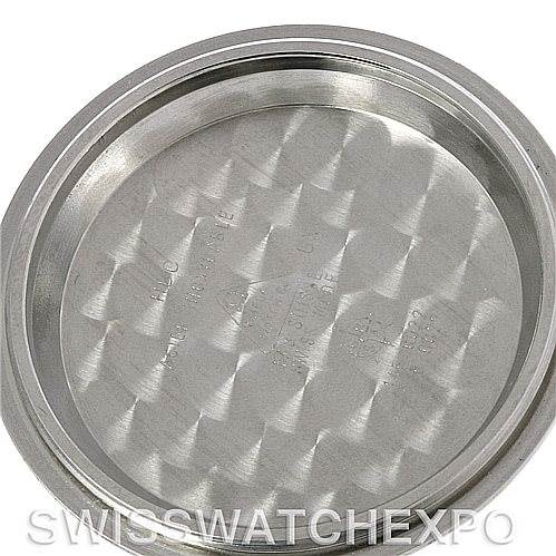 This image shows the inside case back of an Omega Speedmaster 3570.50.00 Men
s Stainless Steel Black Dial 3570.50.00 Men
s Stainless Steel Black Dial watch.