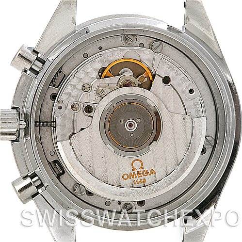 This image shows the back view of the Omega Speedmaster 3510.50 Men's Stainless Steel Black Dial 3510.50 Men's Stainless Steel Black Dial watch, displaying its exposed movement and internal mechanisms.