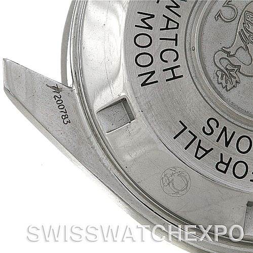 This image shows the partial case back of an Omega Speedmaster 3570.50.00 Men
s Stainless Steel Black Dial 3570.50.00 Men
s Stainless Steel Black Dial watch, highlighting the engraved text and logo.