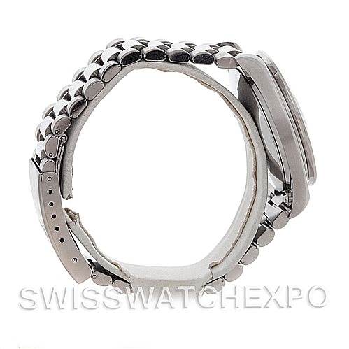 The image shows a side profile view of the Omega Speedmaster 3510.50.00 Men
s Stainless Steel Black Dial 3510.50.00 Men
s Stainless Steel Black Dial watch, highlighting the bracelet and case.