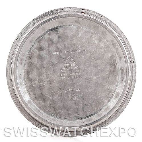 This image shows the inner case back of an Omega Speedmaster 145.012 Men's Stainless Steel Black Dial 145.012 Men's Stainless Steel Black Dial watch, viewed from above.