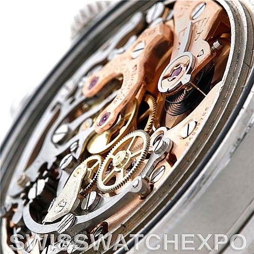 This close-up angle shows the intricate internal mechanism of the Omega Speedmaster 105.003-65 Men's Stainless Steel Black Dial 105.003-65 Men's Stainless Steel Black Dial watch.