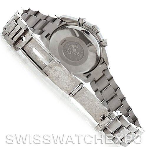 The image shows the back view and bracelet clasp of an Omega Speedmaster 3513.30.00 Men
s Stainless Steel Silver Dial 3513.30.00 Men
s Stainless Steel Silver Dial watch.