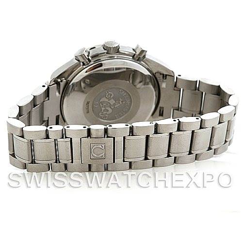 The image shows the back case and bracelet of an Omega Speedmaster 3513.30.00 Men
s Stainless Steel Silver Dial 3513.30.00 Men
s Stainless Steel Silver Dial watch at a rear angle.