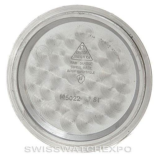 This image shows the inside case back of an Omega Speedmaster 145.022-69 Men
s Stainless Steel Black Dial 145.022-69 Men
s Stainless Steel Black Dial watch with model number 145022-69 ST.