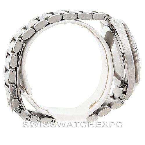 Side view of the Omega Speedmaster 3513.30.00 Men
s Stainless Steel Silver Dial 3513.30.00 Men
s Stainless Steel Silver Dial watch showing the bracelet and case details.