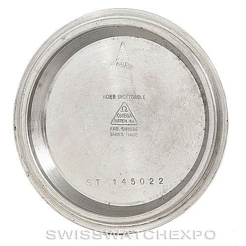 This image shows the interior case back of a Speedmaster model by Omega.