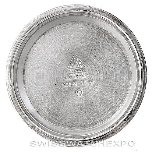 This image shows the inner case back of an Omega Speedmaster Men
s Stainless Steel Black Dial Men
s Stainless Steel Black Dial watch.