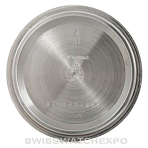 The image shows the case back interior of an Omega Speedmaster 3590.50.00 Men
s Stainless Steel Black Dial 3590.50.00 Men
s Stainless Steel Black Dial watch.