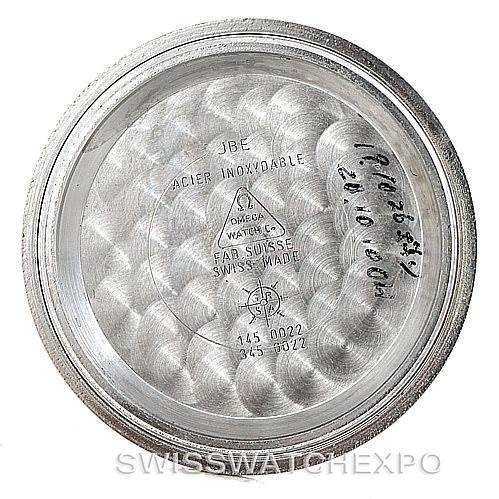 This image shows the inside case back of an Omega Speedmaster 3570.50.00 Men's Stainless Steel Black Dial 3570.50.00 Men's Stainless Steel Black Dial watch, displaying brand markings and model numbers.