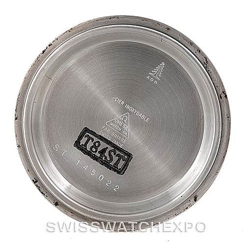 This image shows the inner case back of an Omega Speedmaster 3590.50.00 Men's Stainless Steel Black Dial 3590.50.00 Men's Stainless Steel Black Dial watch, displaying model information and other engravings.