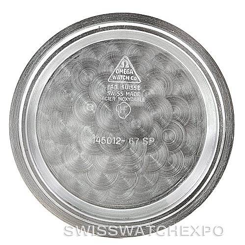 This image shows the inside case back of an Omega Speedmaster Men
s Stainless Steel Black Dial Men
s Stainless Steel Black Dial watch.