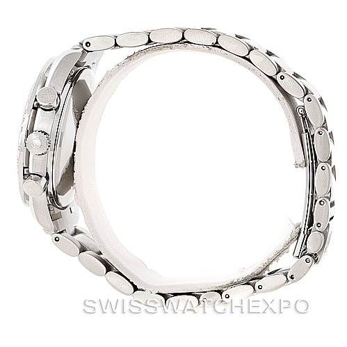 This image shows a side view of the case and band of an Omega Speedmaster 3513.30.00 Men
s Stainless Steel Silver Dial 3513.30.00 Men
s Stainless Steel Silver Dial watch.