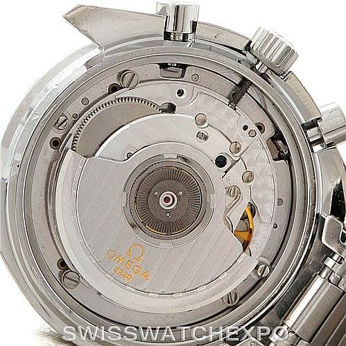 This image shows the internal mechanical movement of an Omega Speedmaster 3510.50.00 Men
s Stainless Steel Black Dial 3510.50.00 Men
s Stainless Steel Black Dial watch, viewed from the back case.