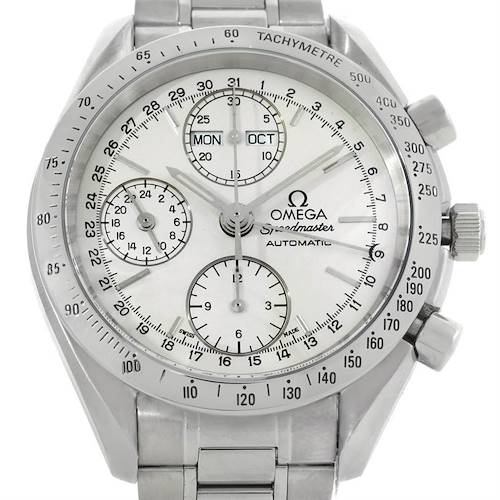 Photo of Mens Omega Speedmaster Silver Dial Automatic Day Date Watch 3523.30.00