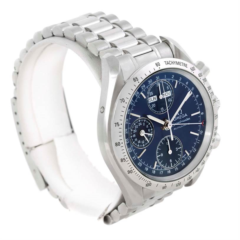 omega speedmaster day date blue