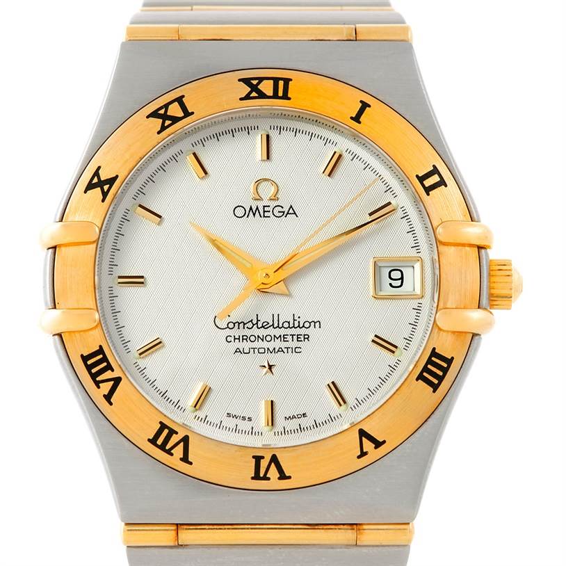 Omega Constellation Steel 18K Yellow Gold Mens Watch 1202.30.00 Unworn ...