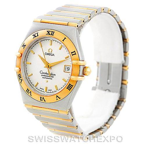Unworn Omega Constellation Mens 1202.30.00 Steel 18K Yellow Gold Watch SwissWatchExpo
