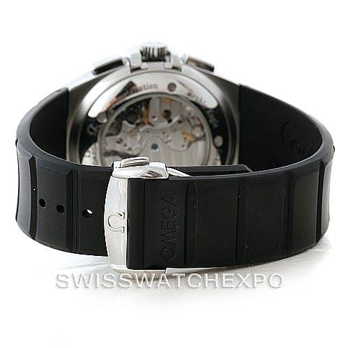 The image shows the back view of the Omega Constellation 1819.51.91 Men's Stainless Steel Black Dial 1819.51.91 Men's Stainless Steel Black Dial watch, focusing on the strap and clasp.