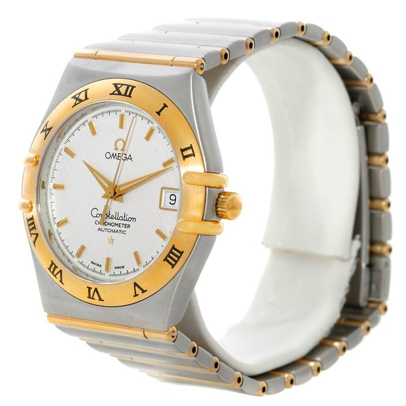 Omega Constellation Mens Steel 18K Yellow Gold Watch 1202.30.00 SwissWatchExpo